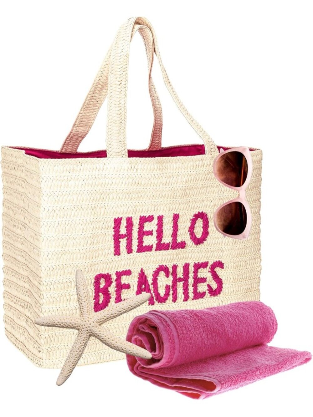 Packable Straw Beach Tote Bag 2025 | Large Vacation Beach Bag for Women